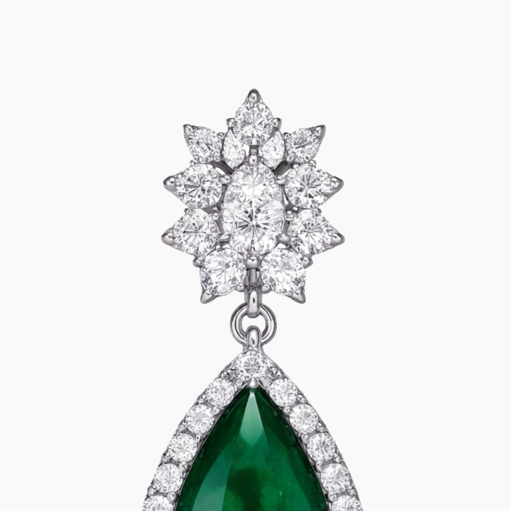 Emerald Drop Studs