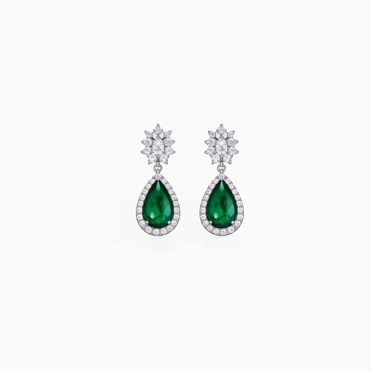 Emerald Drop Studs